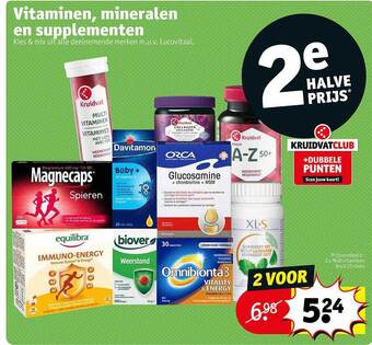 Kruidvat Vitaminen, mineralen en supplementen aanbieding