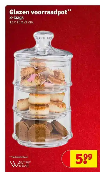Kruidvat Wats home glazen voorraadpot aanbieding