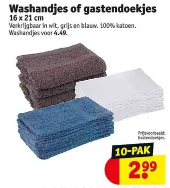 Washandjes of gastendoekjes