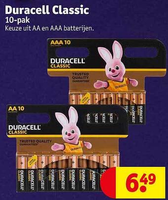 Kruidvat Duracell classic aanbieding