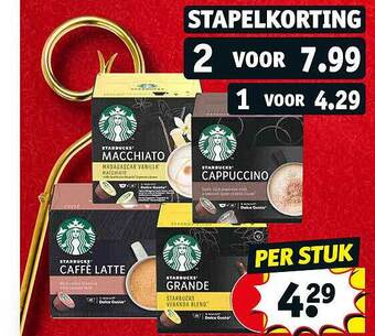 Kruidvat Starbucks by nescafé dolce gusto aanbieding