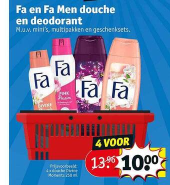 Kruidvat Fa en fa men douche en deodorant aanbieding