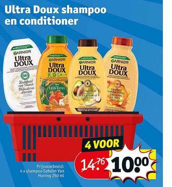 Kruidvat Ultra doux shampoo en conditioner aanbieding