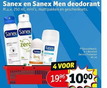 Kruidvat Sanex en sanex men deodorant aanbieding