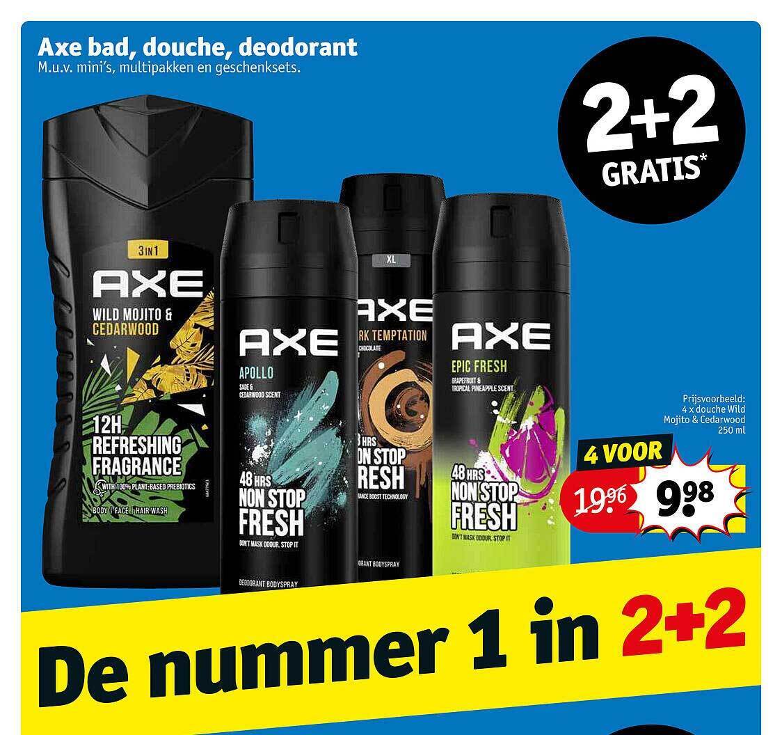 Axe bad, douche, deodorant promotie bij Kruidvat