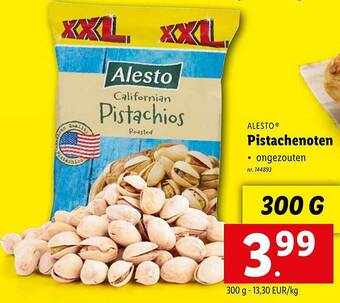 Lidl Alesto pistachenoten aanbieding