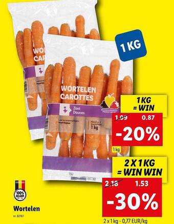 Lidl Wortelen aanbieding