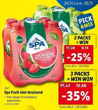 Lidl Spa fruit nietbruisend aanbieding
