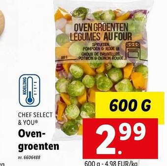 Lidl Chef select & you ovengroenten aanbieding