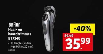 Lidl Braun haar en baardtrimmer aanbieding