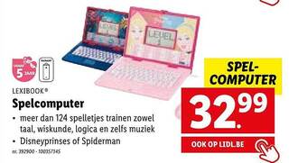 Lidl Lexibook spelcomputer aanbieding