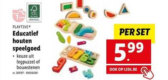 Lidl Playtive educatief houten speelgoed aanbieding