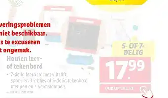 Lidl Playtive houten leer- of tekenbord aanbieding