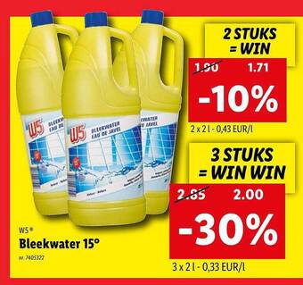 Lidl W5 bleekwater 15° aanbieding