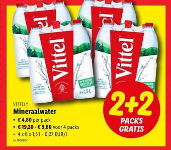 Lidl Vittel mineraalwater aanbieding