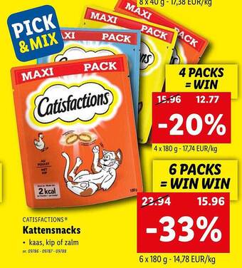 Lidl Catisfactions kattensnacks aanbieding