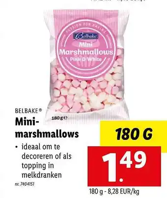 Lidl Belbake mini-marshmallows aanbieding