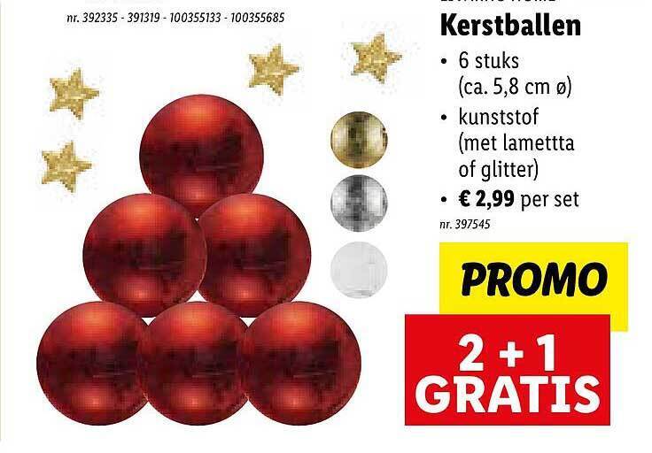 Kerstballen promotie bij Lidl