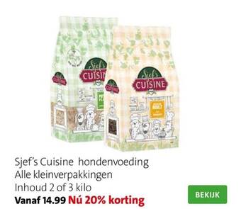 Intratuin Sjef's cuisine hondenvoeding aanbieding