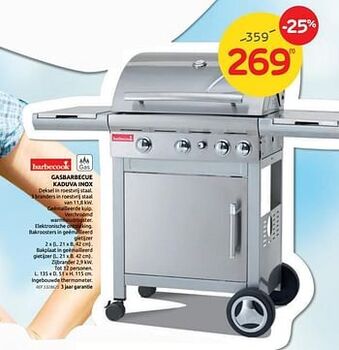 Brico Barbecook gasbarbecue kaduva inox aanbieding