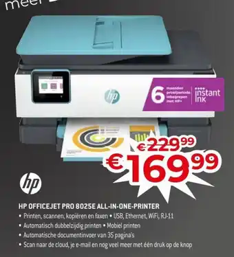 Exellent HP officejet pro 8025E all-in-one-printer aanbieding