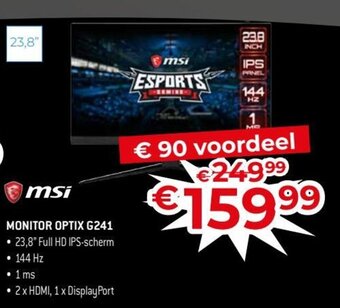 Exellent MSI monitor optix G241 aanbieding