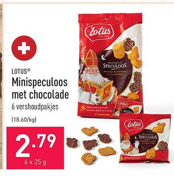 ALDI Lotus minispeculoos met chocolade aanbieding