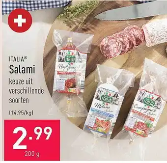 ALDI Italia salami aanbieding