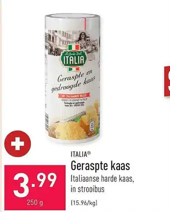 ALDI Italia geraspte kaas aanbieding