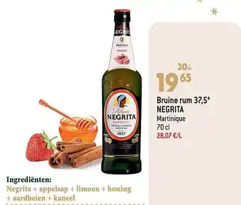 Bruine rum 37,5° negrita