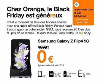 Orange Samsung galaxy z flip4 5g aanbieding