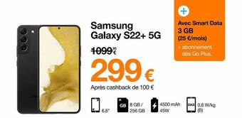 Orange Samsung galaxy s22+ 5g aanbieding