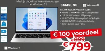 Exellent Samsung galaxy book2 NP750XED-KC3BE aanbieding