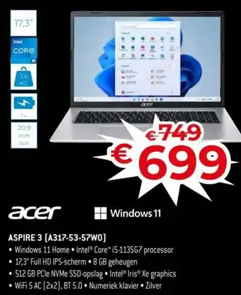 Acer aspire 3 (A317-53-57WO)