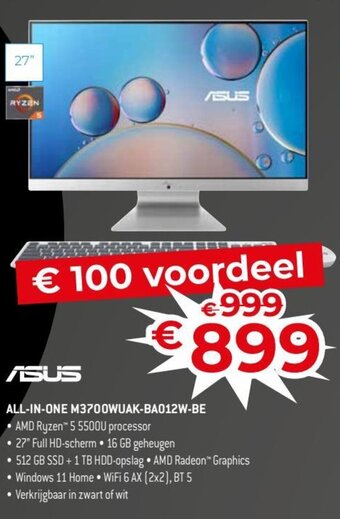 Asus all-in-one M3700WUAK-BA012W-BE
