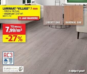 Hubo Laminaat village aanbieding