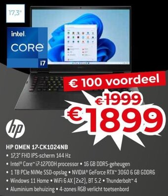 Exellent HP omen 17-CK1024NB aanbieding