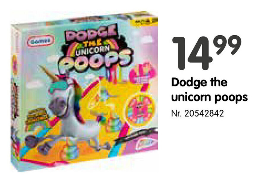 Dodge the unicorn poops nr. 20542842 promotie bij Fun