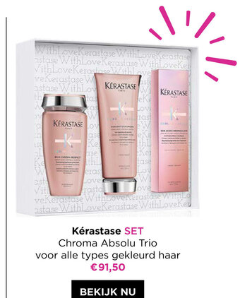ICI PARIS XL Kerastase Set Chroma Absolu Trio voor alle types gekleurd haar aanbieding