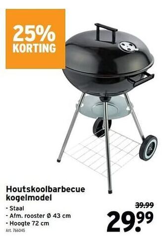 GAMMA Houtskoolbarbecue kogelmodel aanbieding