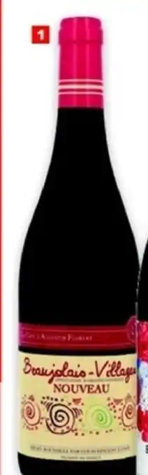 Carrefour Market Beaujolais-Villages Nouveau La Cave d'Augustin Florent- Rood 75cl aanbieding