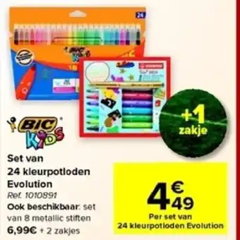Carrefour Market Set van 24 Kleurpotloden Evolution aanbieding