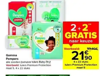 Carrefour Market Pampers Gamma 2+2 Gratis aanbieding