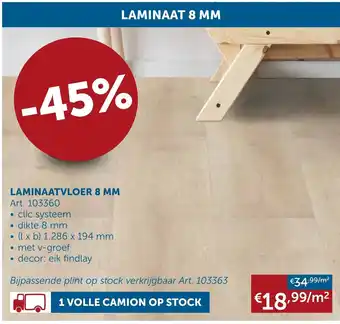 Laminaatvloer 8 mm Art. 103360