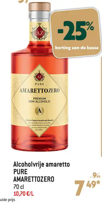 Amarettozero Alcoholvrije Amaretto 70cl