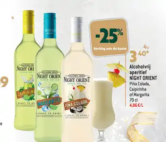 Night Orient Alcoholvrij Aperitief Pina Colada, Caipirinha of Margarita 70cl