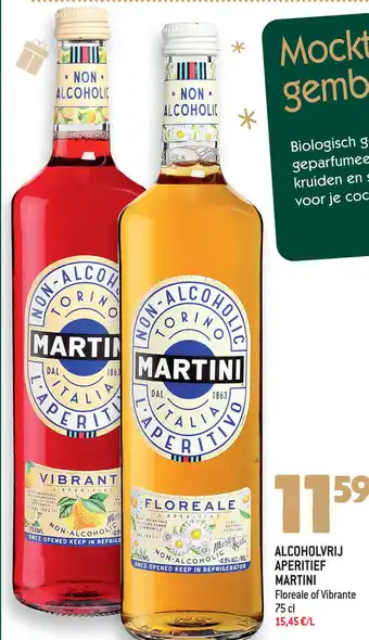 Martini Alcoholvrije Aperitief Floereale of Vibrante 75cl