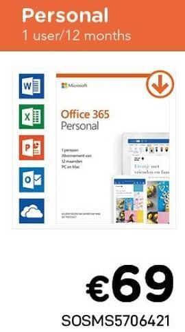 CompuDeals Office 365 personal aanbieding