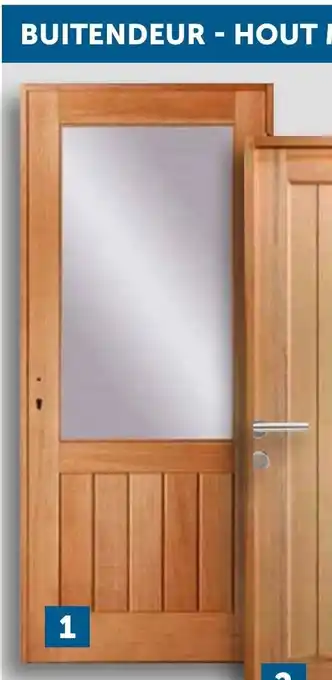 Zelfbouwmarkt Buitendeur - Hout Meranti 2/3 Glas aanbieding