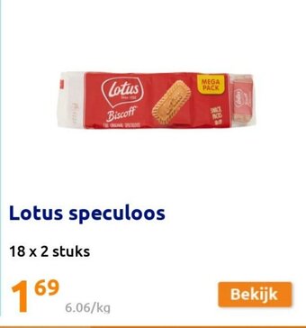 Action Lotus Speculoos 18 x 2stuks aanbieding
